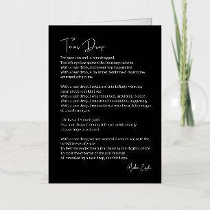 Tear Drop Awakening Third Eye poem  Foil Greeting Card