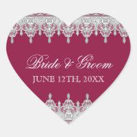 Tear Drop Lace, Burgundy Red Seal or Sticker