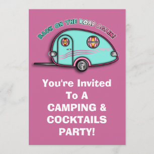 Tear Drop RV Trailer INVITATIONS