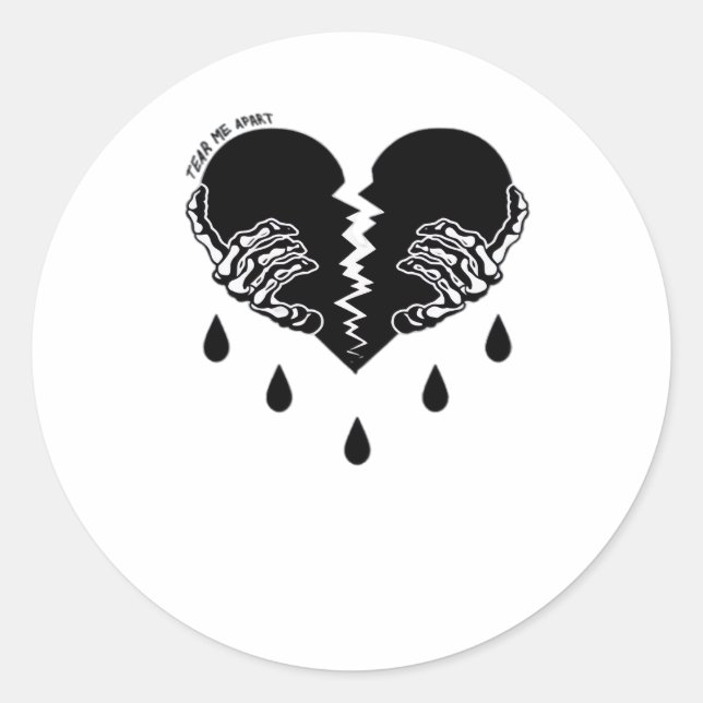 Tear Me Apart Classic Classic Round Sticker (Front)
