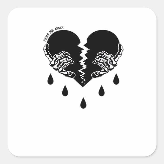 Tear Me Apart Classic Square Sticker (Front)