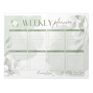 Tear Off Notepad Weekly Planner 