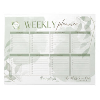Tear Off Notepad Weekly Planner