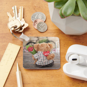 Tear teddy bear "Valentine's Day" Keychain