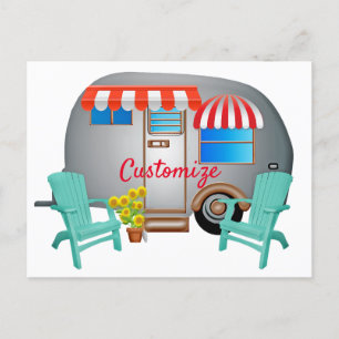 Teardrop Caravan Camper Thunder_Cove Postcard
