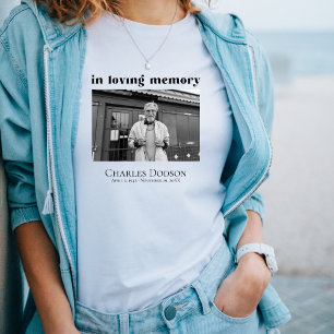 Teardrop Cloud Funeral Photo Memorial T-Shirt