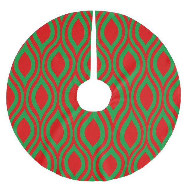 Teardrop Geometric by Cheryl Daniels Brushed Polyester Tree Skirt (Front)
