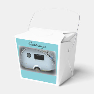 Teardrop gypsy caravan happy glamping favor box