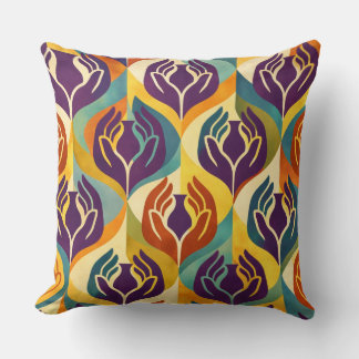 Teardrop Mid-Century Modern Throw Pillow