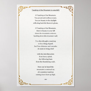 Teardrop of the Mountain Poster