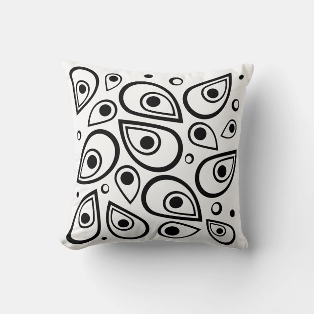 Teardrop Pattern Cushion – Soft Style with a Flow (Front)