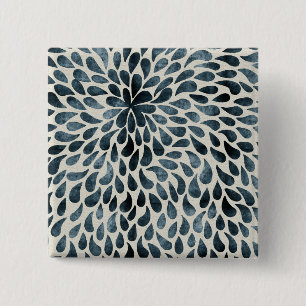 Teardrop Petals 2 Inch Square Button