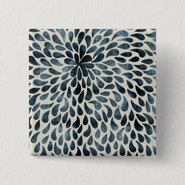 Teardrop Petals 2 Inch Square Button (Front)