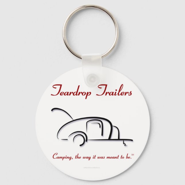 Teardrop Trailers Red Version Keychain (Front)