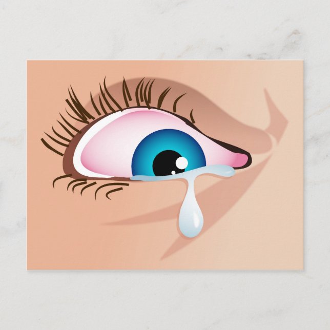 Tearful Eye Postcard (Front)
