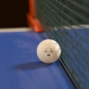 Tearfully Funny Crying Face Ping Pong Ball