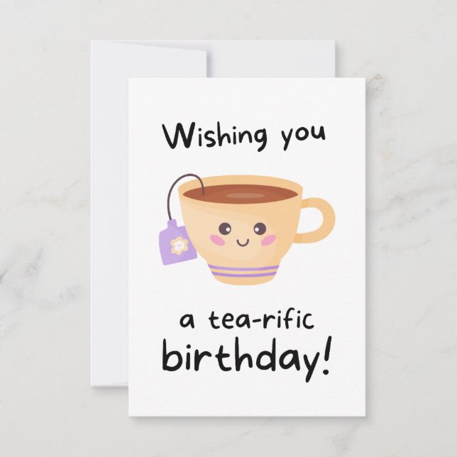 Tearific Pun Funny Carte d'anniversaire (Devant)