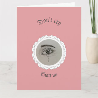 Tearing eye Throw Pillow Card