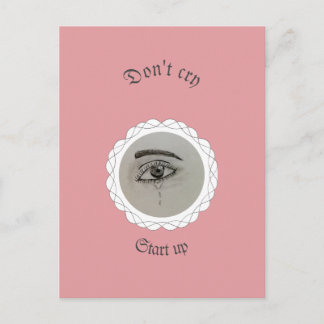 Tearing eye Throw Pillow Holiday Postcard