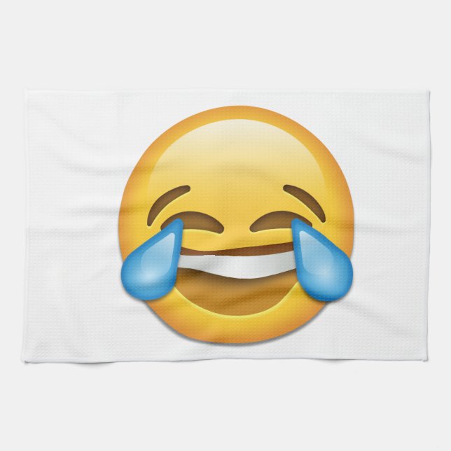 Tears of Joy emoji funny Kitchen Towel (Horizontal)