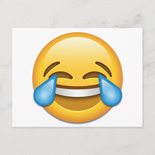 Tears of Joy emoji funny Postcard (Front)