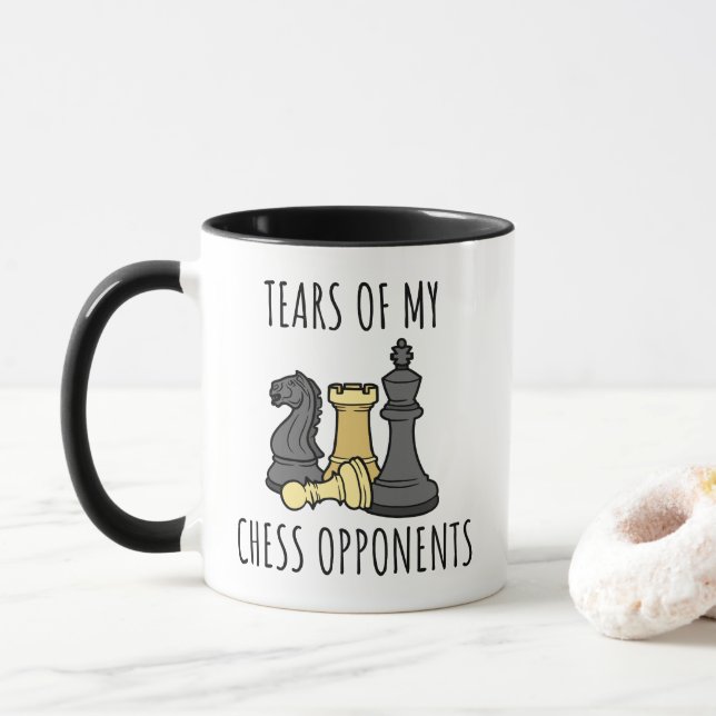 Tears of My Chess Opponents Humour Mug (With Donut)