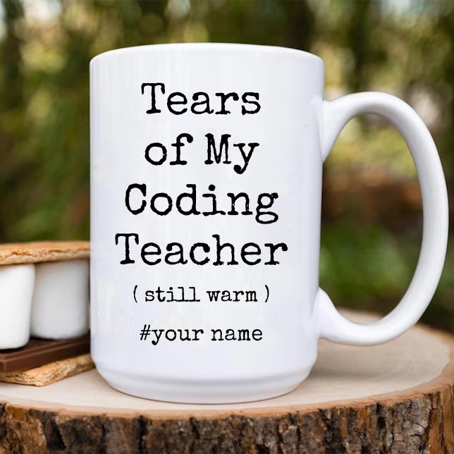 Tears of My Coding Teacher Still Warm Funny Two-Tone Coffee Mug (Tears of My Coding Teacher Still Warm Funny Two-Tone Coffee Mug)