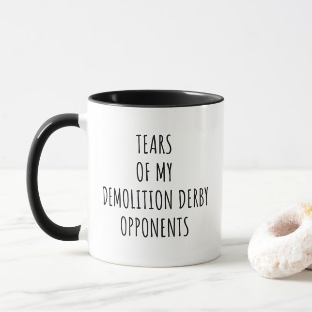 Tears Of My Demolition Derby Opponents Mug (With Donut)