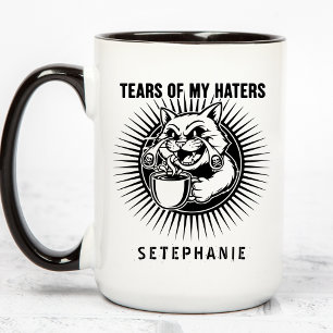 Tears Of My Haters Mug, Funny Cats Mug, Haters Mug
