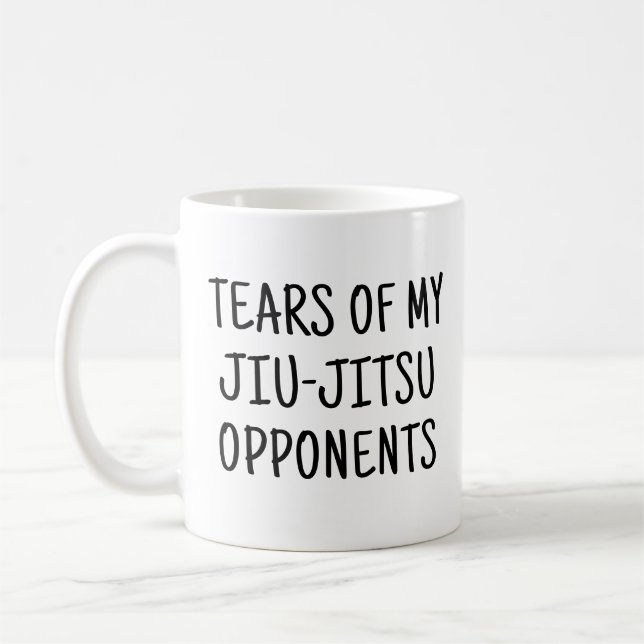 Tears Of My Jiu-Jitsu Opponents Funny Jujutsu Coffee Mug (Left)