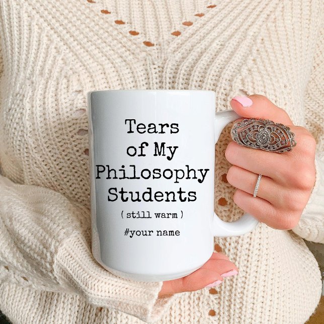 Tears of My Philosophy Students Still Warm Funny Two-Tone Coffee Mug (Tears of My Philosophy Students Still Warm Funny Two-Tone Coffee Mug)