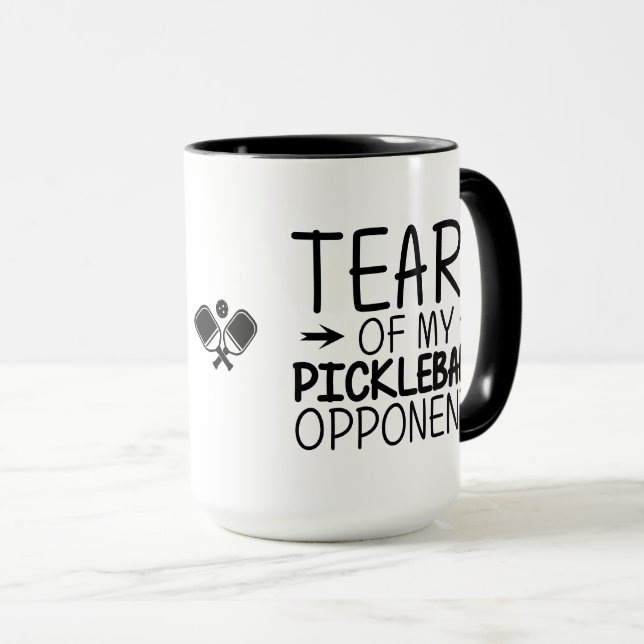 Tears of my Pickleball Funny minimal Pickleball Mug (Front Right)