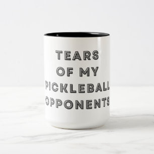 Tears of my Pickleball Opponents Funny Two-Tone Coffee Mug