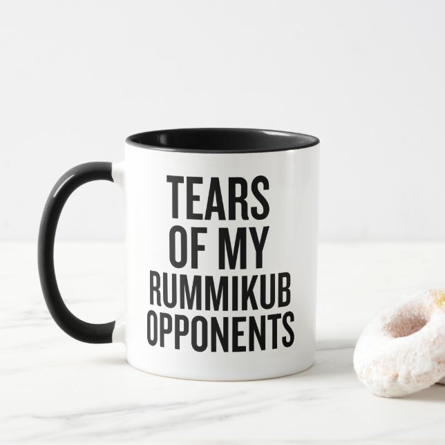 Tears Of My Rummikub Opponents Mug (With Donut)