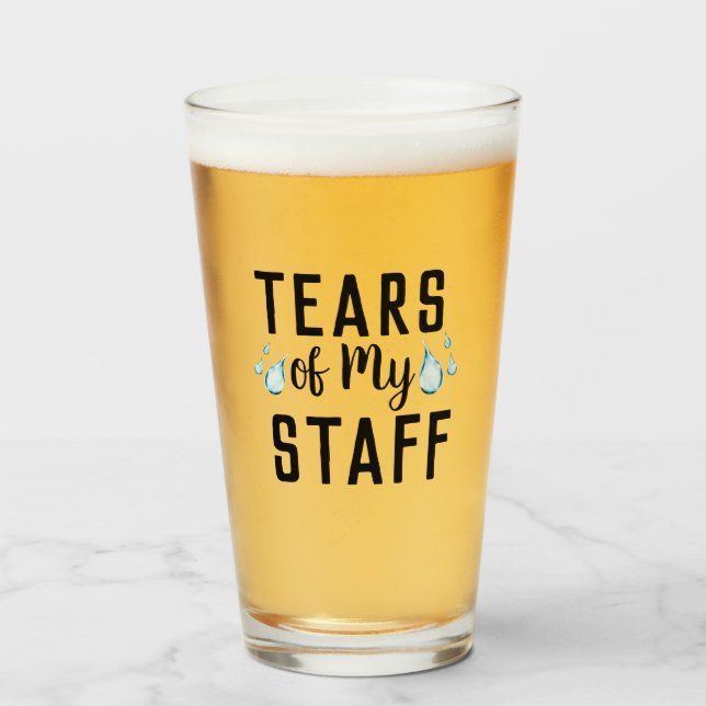 Tears of My Staff Worlds Best Boss Ever Gift  Glass (Front Filled)