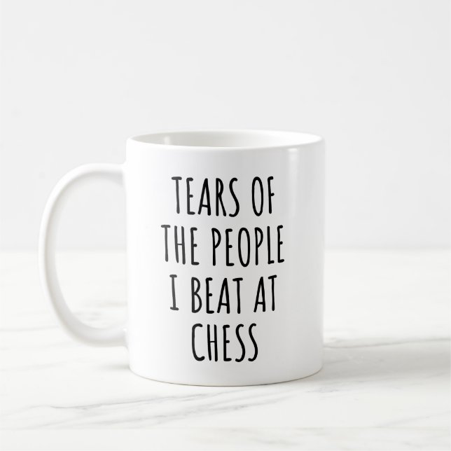 Tears Of The People I Beat At Chess Coffee Mug (Left)