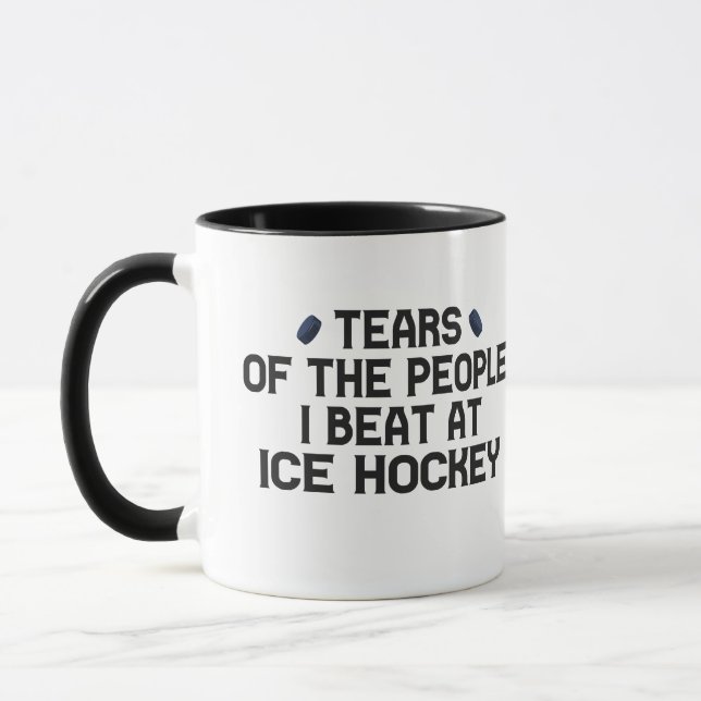 Tears Of The People I Beat At Ice Hockey Funny Mug (Left)