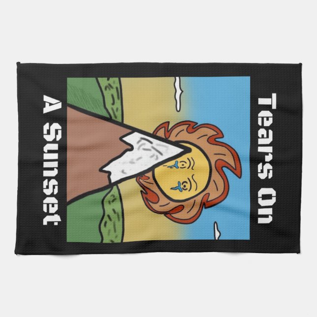 Tears On A Sunset (Towel) Kitchen Towel (Horizontal)