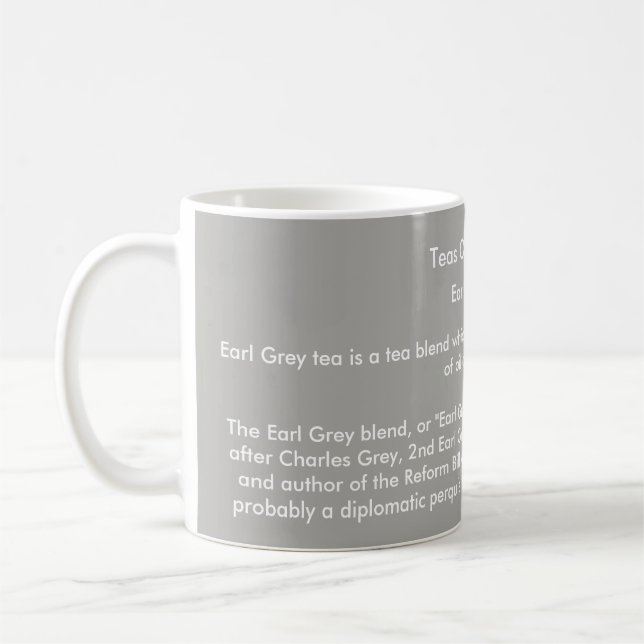 'Teas Of The World' mug - Earl Grey Tea (Left)