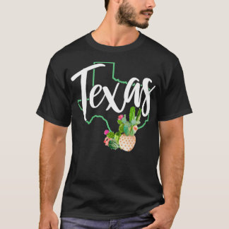 Teas State Map Pride Cactus Vintage Teas T-Shirt