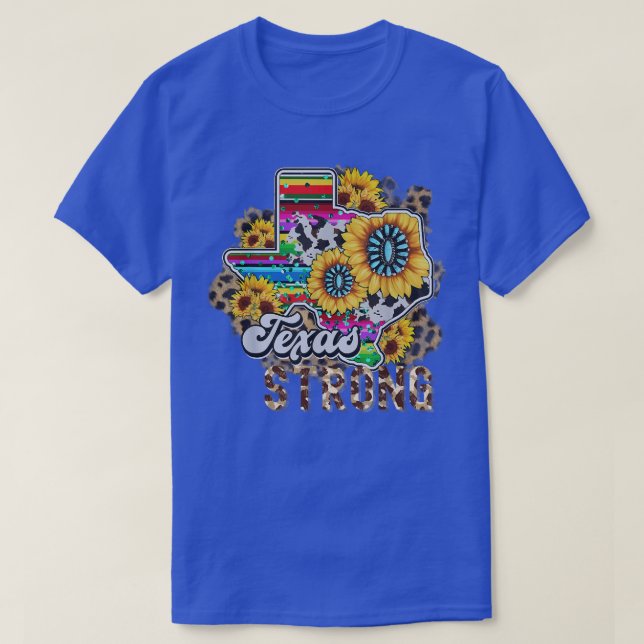 Teas Strong Map Sunflower & Cheetah Pattern Tee &  (Design Front)
