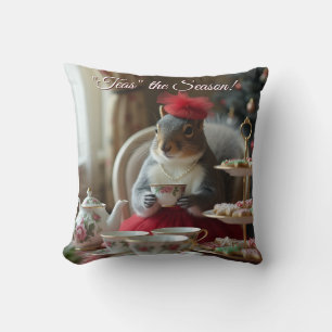 "Teas" the Season Throw Pillow