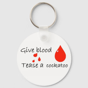 Tease a cockatoo keychain