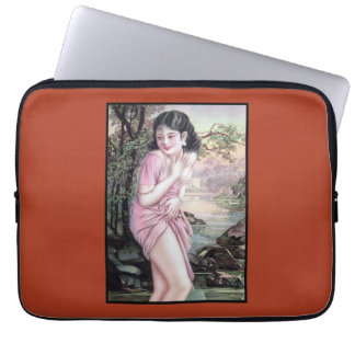 Tease in Stream Oasis by Shanghai China Girl Laptop Sleeve