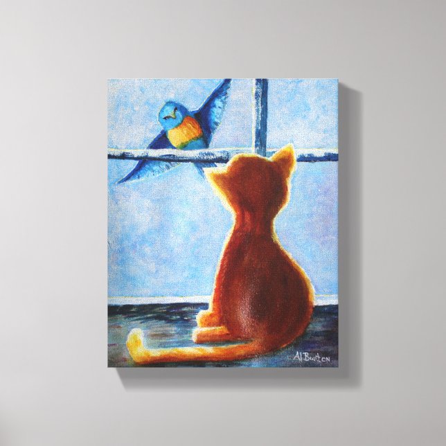 Teasing Bird Canvas Print (Front)