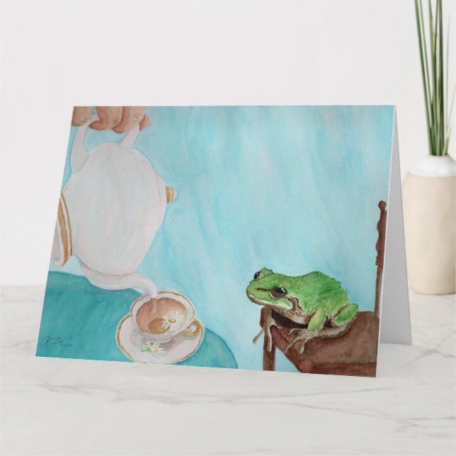 Teatime avec Frederick : Carte de voeux 8.5"x11" (Devant)