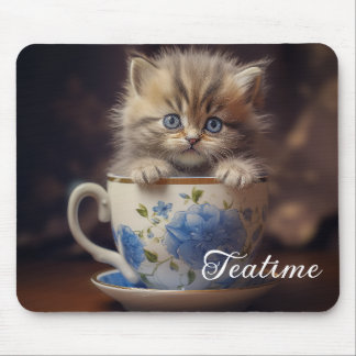 Teatime Kitten  Mouse Pad