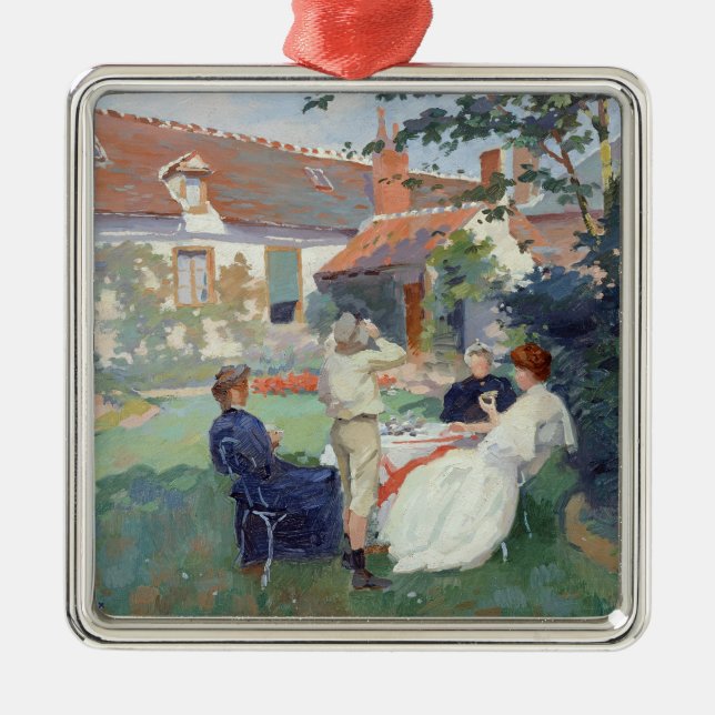 Teatime Metal Ornament (Front)