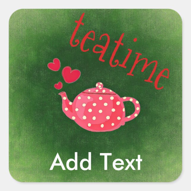 Teatime Party Favour Stickers Customized (Front)