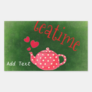 Teatime Party Favour Stickers Customized